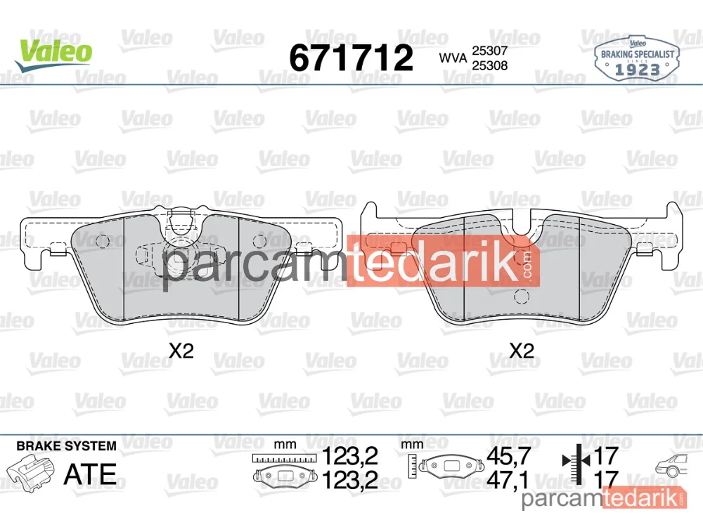 671712 | Fren Balatası (Arka) — BMW 1, BMW 3, BMW 4 Gran Coupe